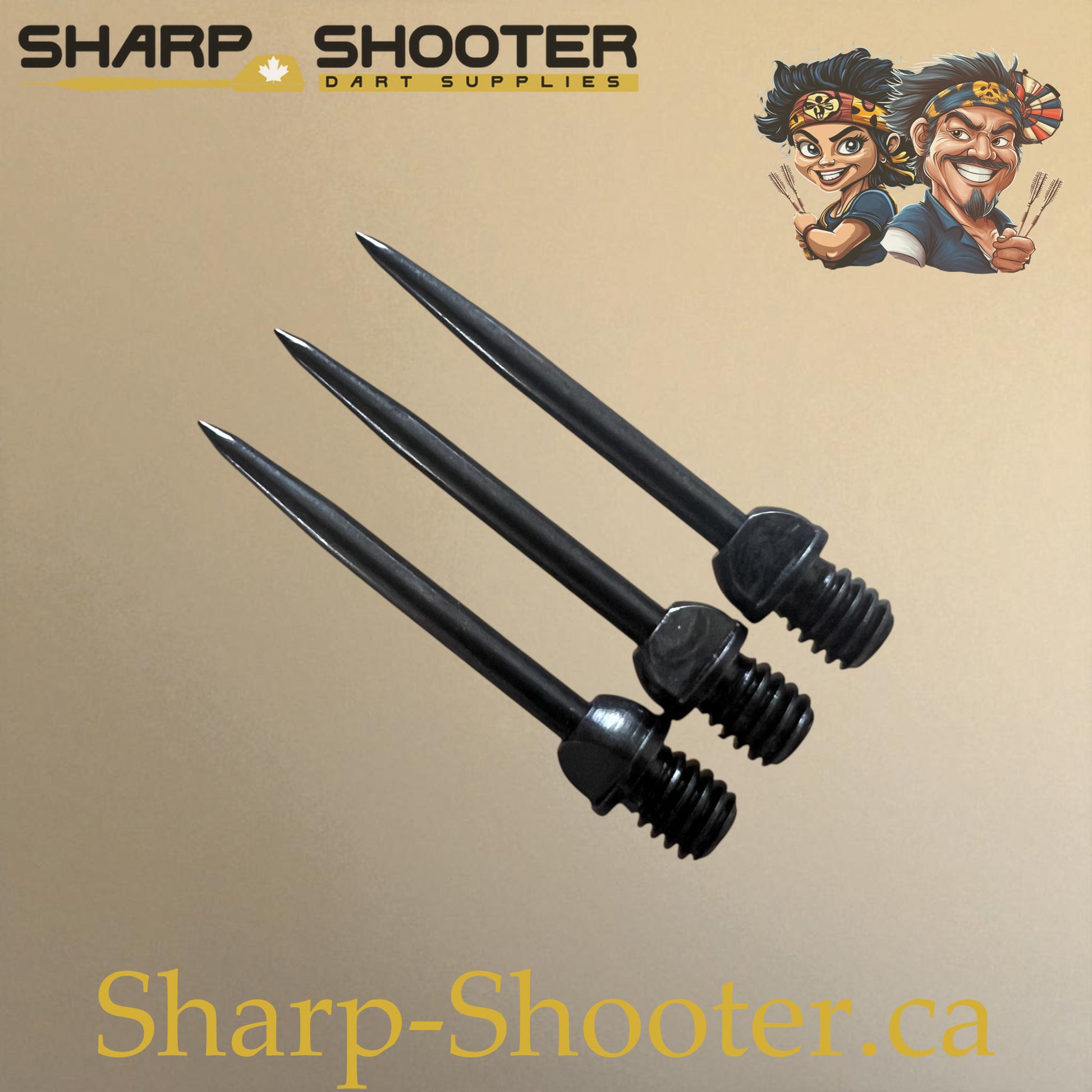 DP12 Steel Dart Tip – Black/Black – 32 mm – 2.0 g – 3 Pack – Sharp Shooter