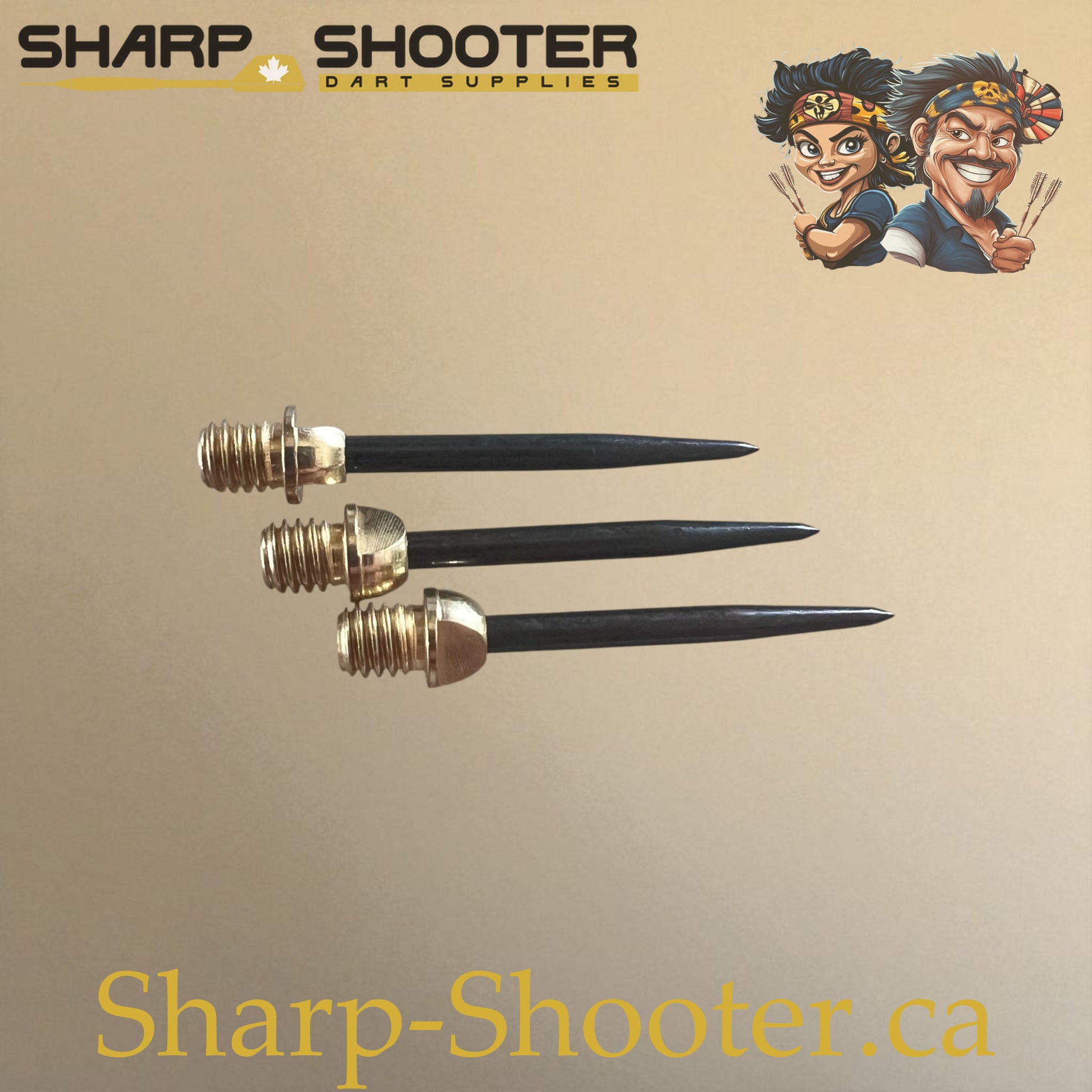 DP12 Steel Dart Tip – Copper/Black – 29 mm – 1.7 g – 3 Pack – Sharp Shooter