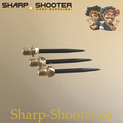 DP12 Steel Dart Tip – Copper/Black – 29 mm – 1.7 g – 3 Pack – Sharp Shooter