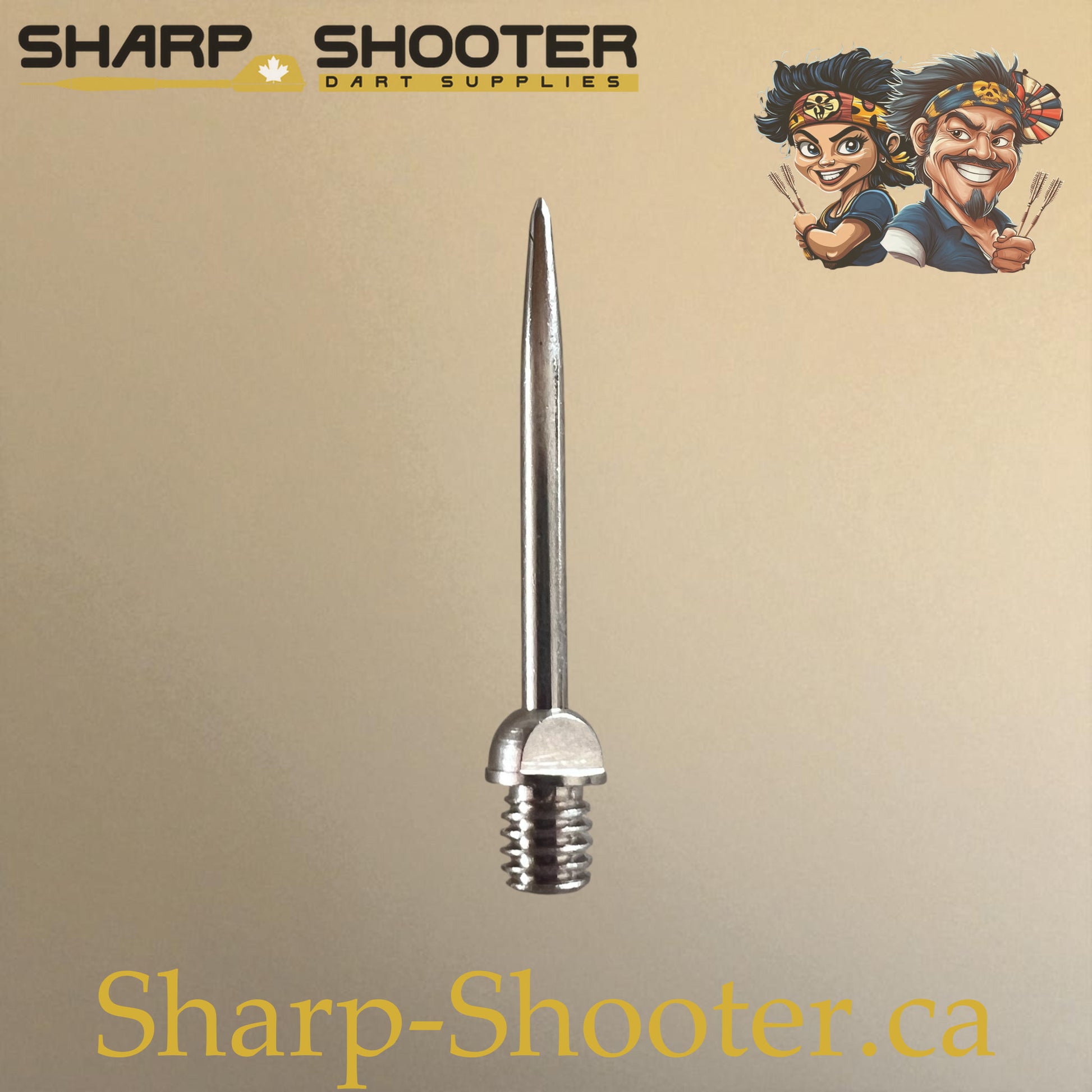 DP12 Steel Dart Tip – Silver/Silver – 29 mm – 1.7 g – 3 Pack – Sharp Shooter
