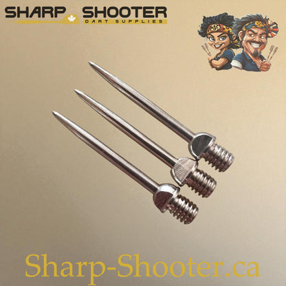 DP12 Steel Dart Tip – Silver/Silver – 32 mm – 2.0 g – 3 Pack – Sharp Shooter