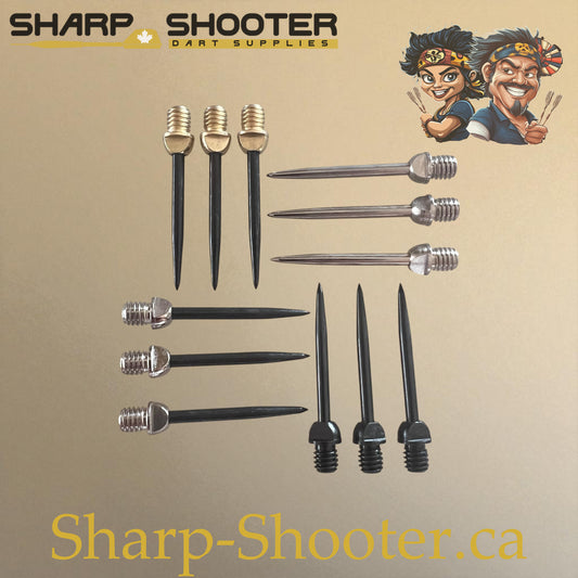 DP12 Steel Dart Tips Family Set – 29mm and 32mm Color Combos | Sharp Shooter