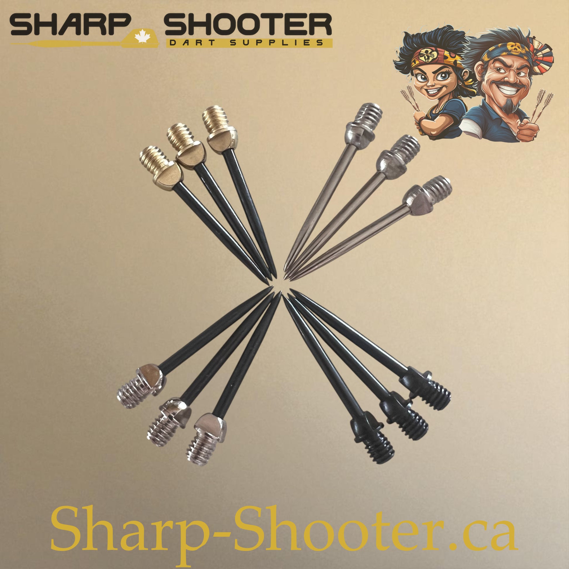 DP12 Steel Dart Tips Family Set – 29mm and 32mm Color Combos | Sharp Shooter