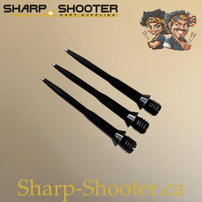 DP32 Steel Dart Tips – Black – 32 mm – 3 Pack – 3-03-02-015 – Sharp-Shooter.ca