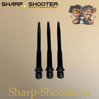 DP32 Steel Dart Tips – Black – 32 mm – 3 Pack – 3-03-02-015 – Sharp-Shooter.ca
