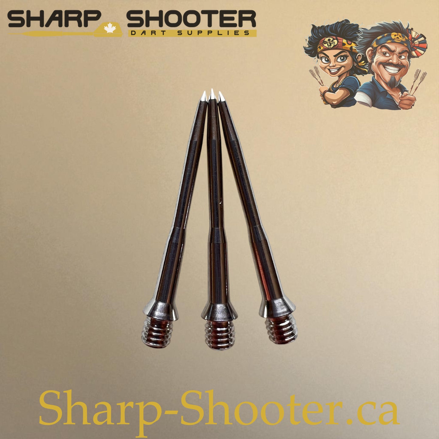 DP32 Steel Dart Tips – Silver – 32 mm – 3 Pack – 3-03-02-013 – Sharp-Shooter.ca