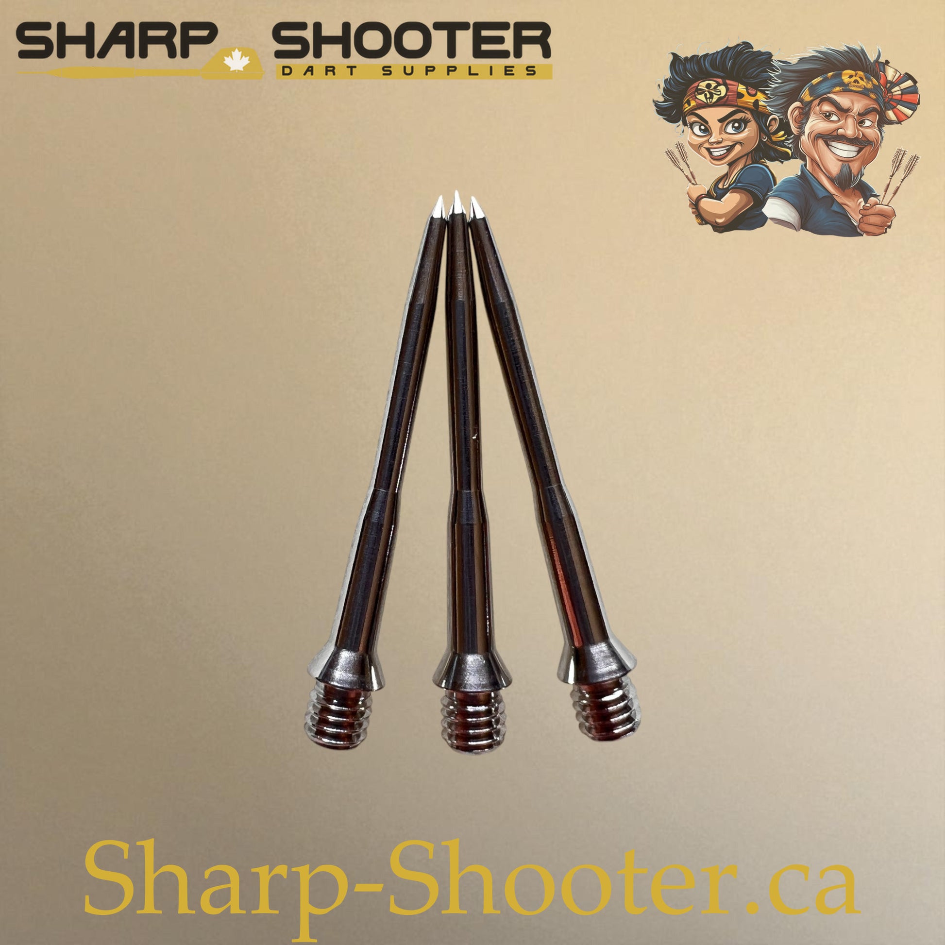 DP32 Steel Dart Tips – Silver – 32 mm – 3 Pack – 3-03-02-013 – Sharp-Shooter.ca