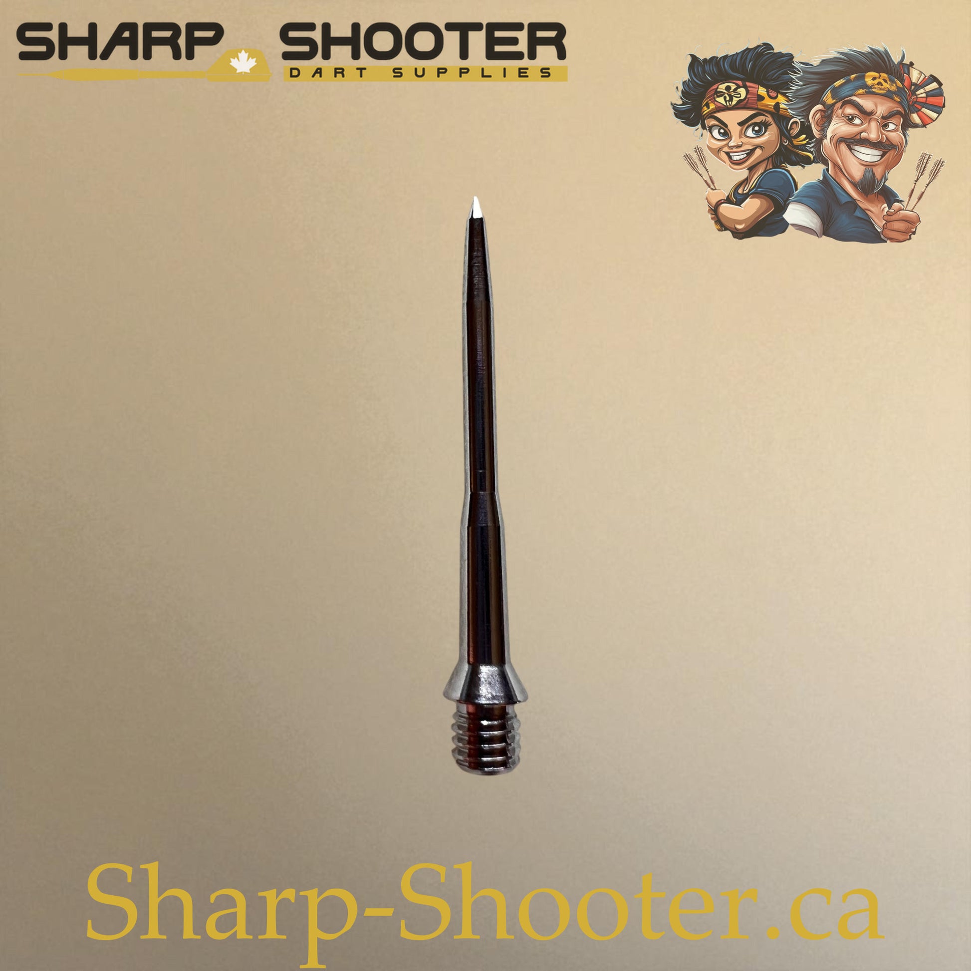 DP32 Steel Dart Tips – Silver – 32 mm – 3 Pack – 3-03-02-013 – Sharp-Shooter.ca