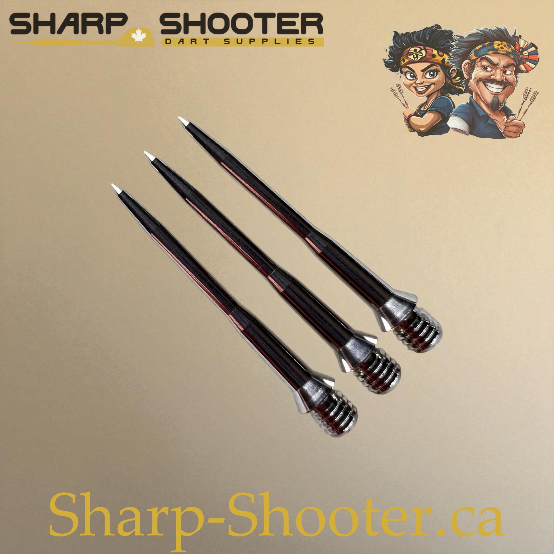 DP32 Steel Dart Tips – Silver – 34 mm – 3 Pack – 3-03-02-014 – Sharp-Shooter.ca