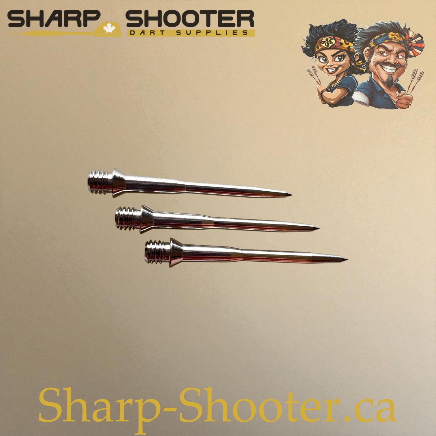 DP32 Steel Dart Tips – Silver – 34 mm – 3 Pack – 3-03-02-014 – Sharp-Shooter.ca