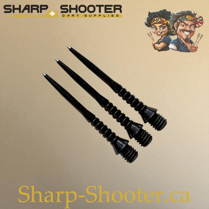 DP33 Steel Dart Tips – Black – 34 mm – 3 Pack – 3-03-02-022 – Sharp-Shooter.ca