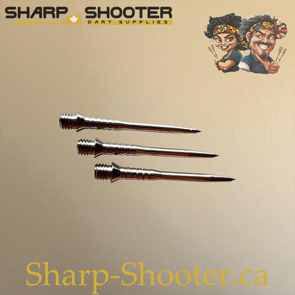 DP33 Steel Dart Tips – Silver – 34 mm – 3 Pack – 3-03-02-019 – Sharp-Shooter.ca
