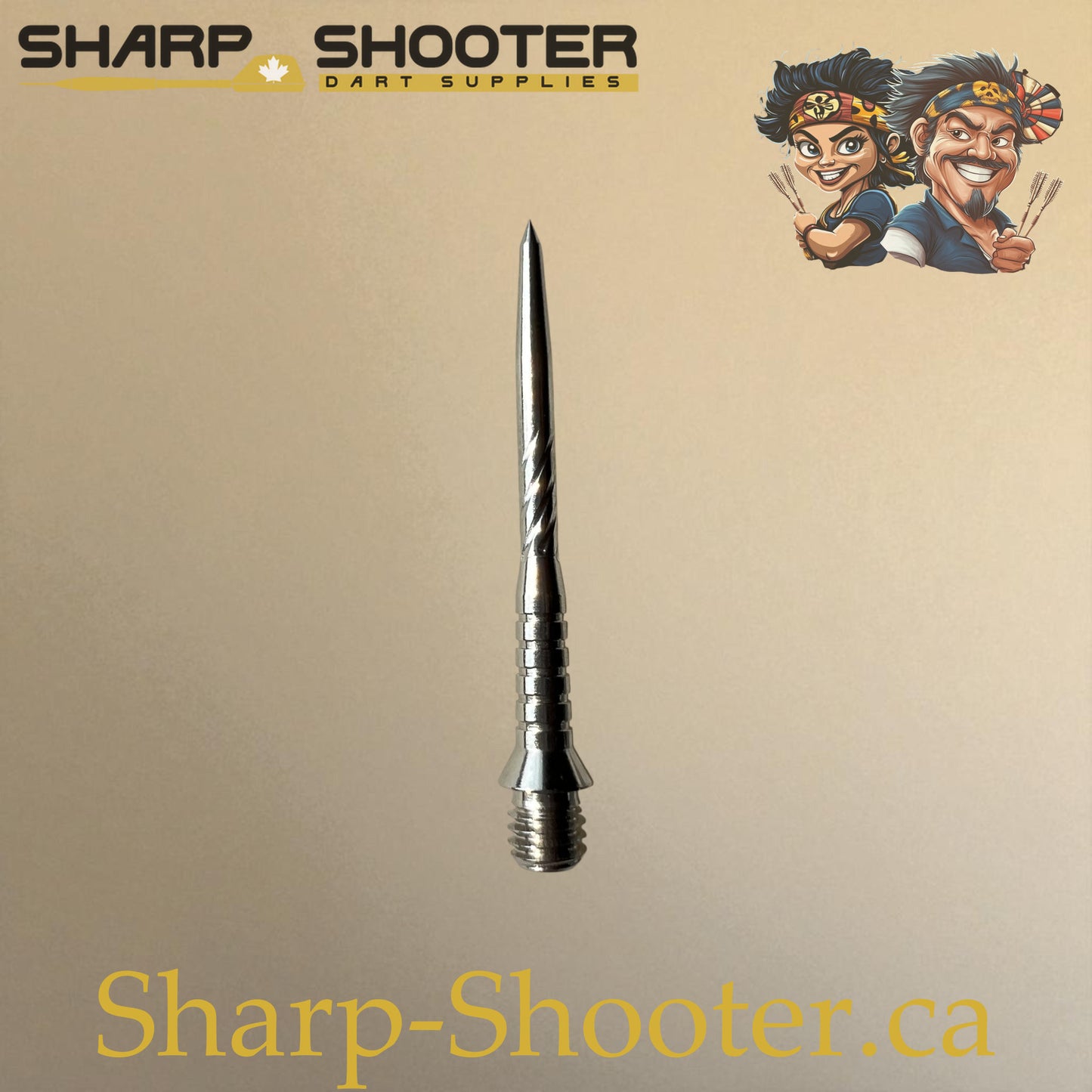 DP34 Steel Dart Tips – Silver – 30 mm – 3 Pack – 3-03-02-023 – Sharp-Shooter.ca