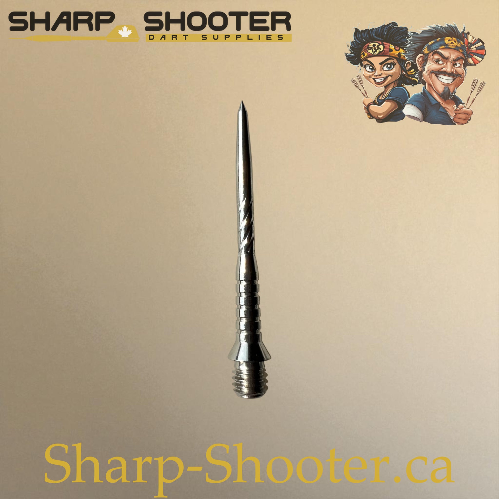 DP34 Steel Dart Tips – Silver – 30 mm – 3 Pack – 3-03-02-023 – Sharp-Shooter.ca