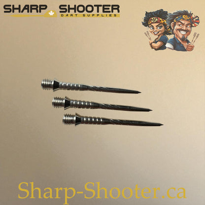 DP34 Steel Dart Tips – Silver – 34 mm – 3 Pack – 3-03-02-025 – Sharp-Shooter.ca