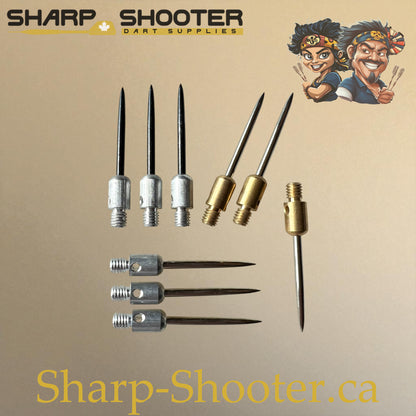 DP37 Steel Dart Tips – 35 mm – Color Combo Series – 3 Pack – Sharp-Shooter.ca
