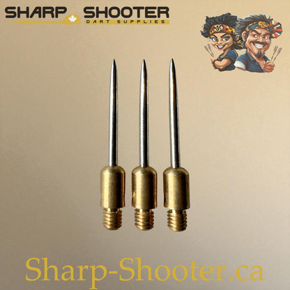 DP37 Steel Dart Tips – 35 mm – Copper/Silver – 3 Pack – 3-03-02-011 – Sharp-Shooter.ca