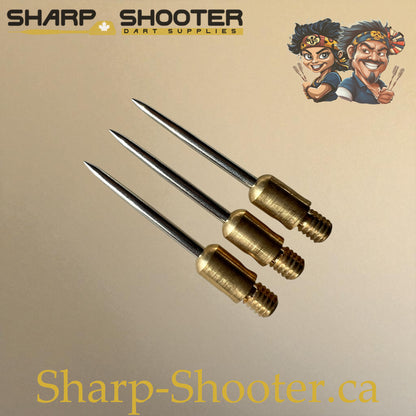 DP37 Steel Dart Tips – 35 mm – Copper/Silver – 3 Pack – 3-03-02-011 – Sharp-Shooter.ca
