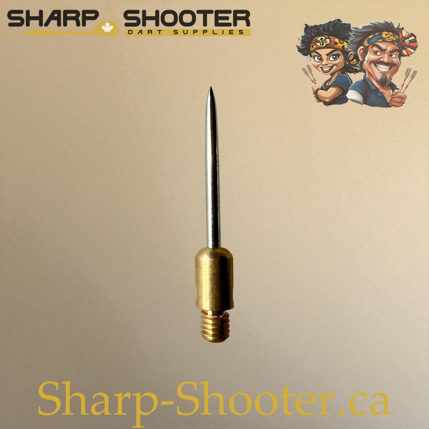 DP37 Steel Dart Tips – 35 mm – Copper/Silver – 3 Pack – 3-03-02-011 – Sharp-Shooter.ca