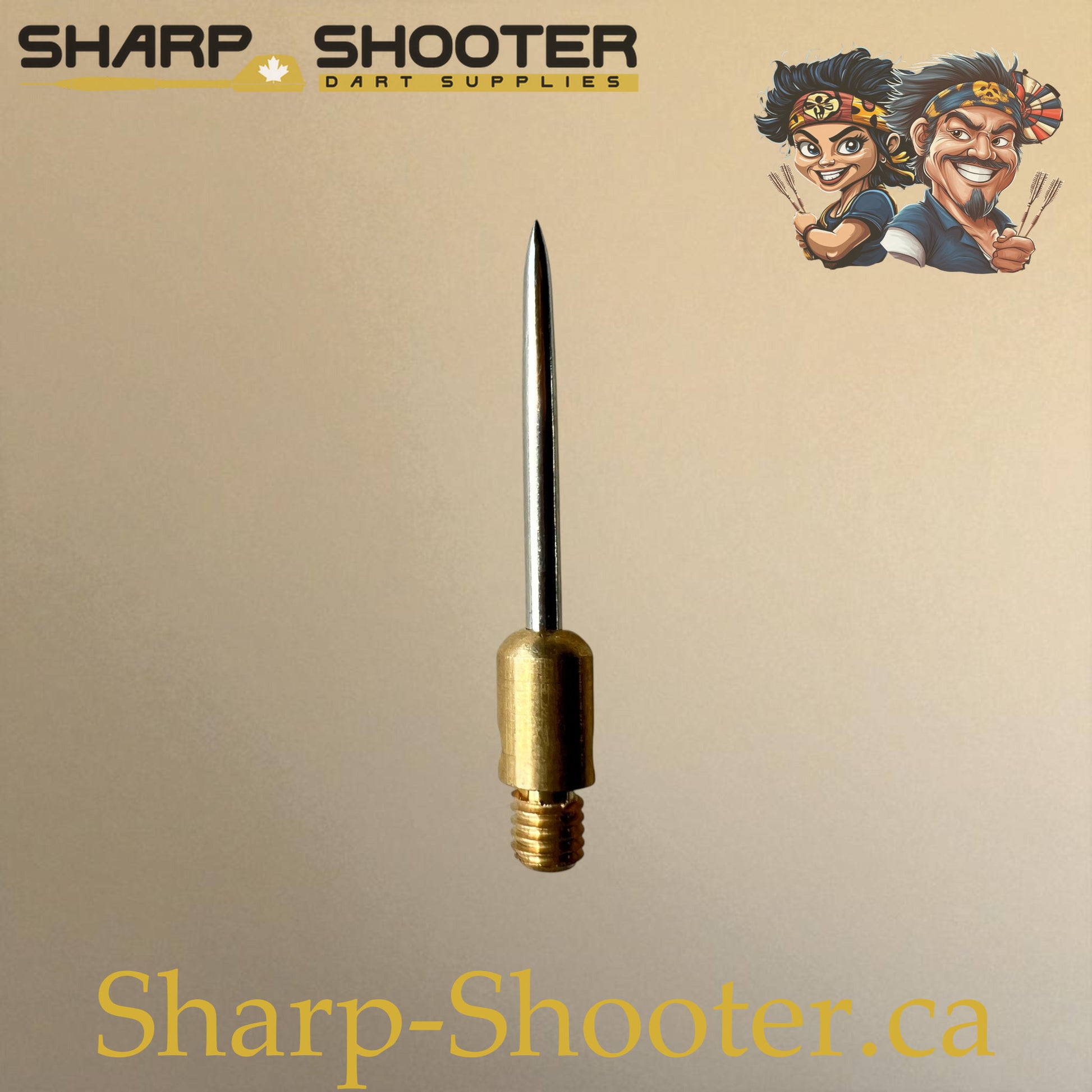 DP37 Steel Dart Tips – 35 mm – Copper/Silver – 3 Pack – 3-03-02-011 – Sharp-Shooter.ca
