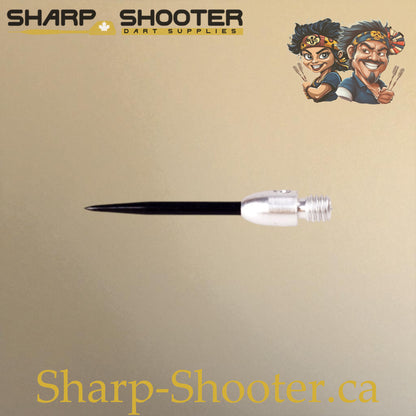 DP37 Steel Dart Tips – 35 mm – Silver/Black – 3 Pack – 3-03-02-012 – Sharp-Shooter.ca