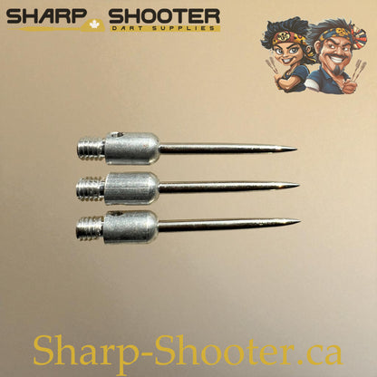 DP37 Steel Dart Tips – 35 mm – Silver/Silver – 3 Pack – 3-03-02-010 – Sharp-Shooter.ca