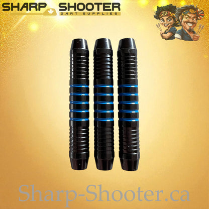 Striker Blue – Nickel-Silver Alloy Dart Barrel Black/Blue – 3 Pack