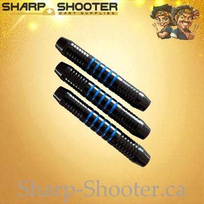 Striker Blue – Nickel-Silver Alloy Dart Barrel Black/Blue – 3 Pack