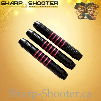Striker Pink – Nickel-Silver Alloy Dart Barrel Black/Pink – 3 Pack