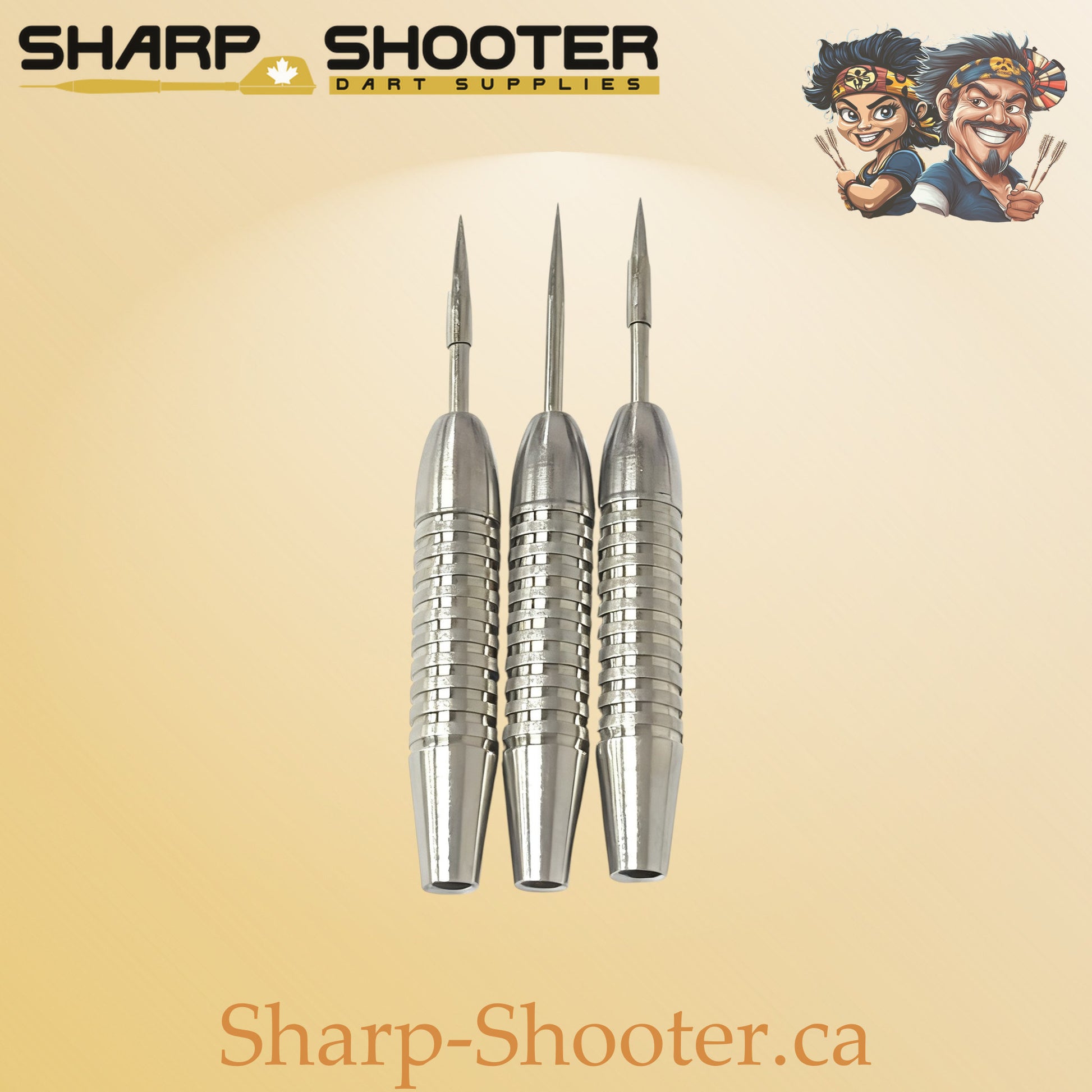 The Warden dart barrel iron silver 23.5g – straight ring grip design