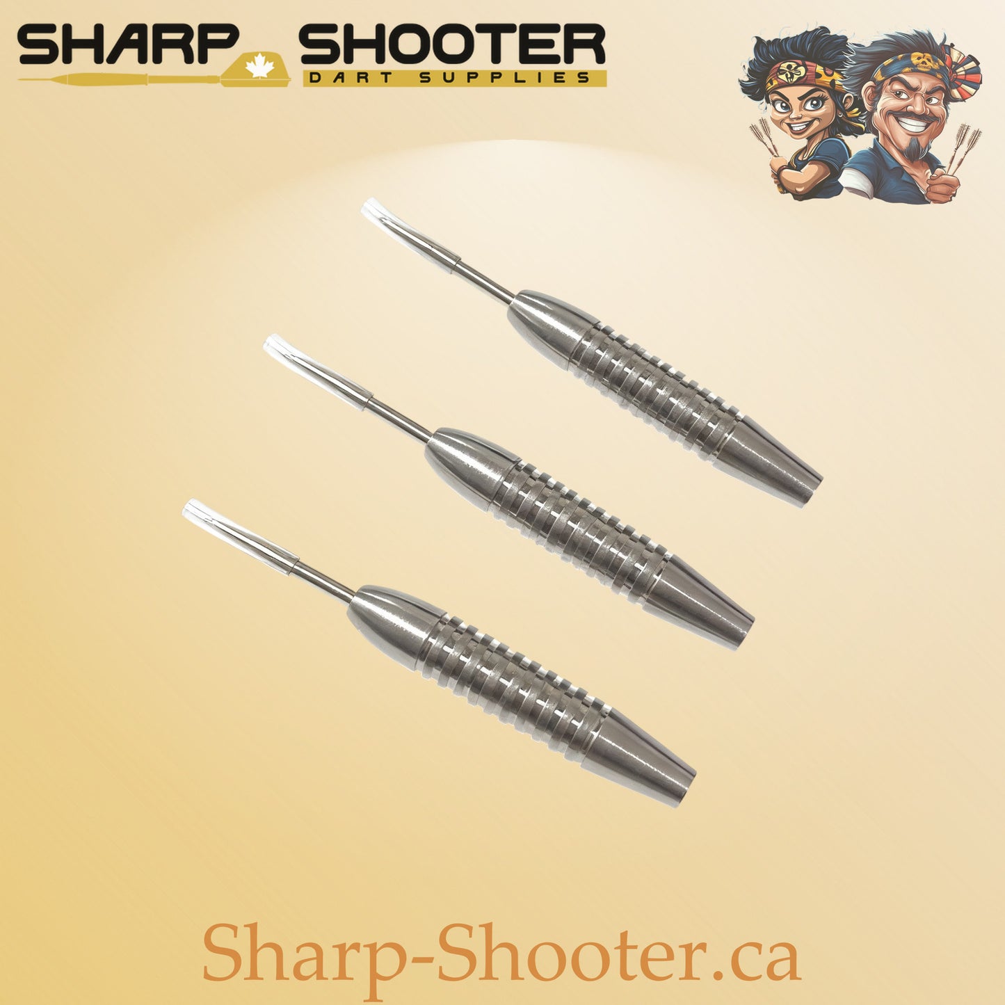 The Warden dart barrel iron silver 23.5g – straight ring grip design