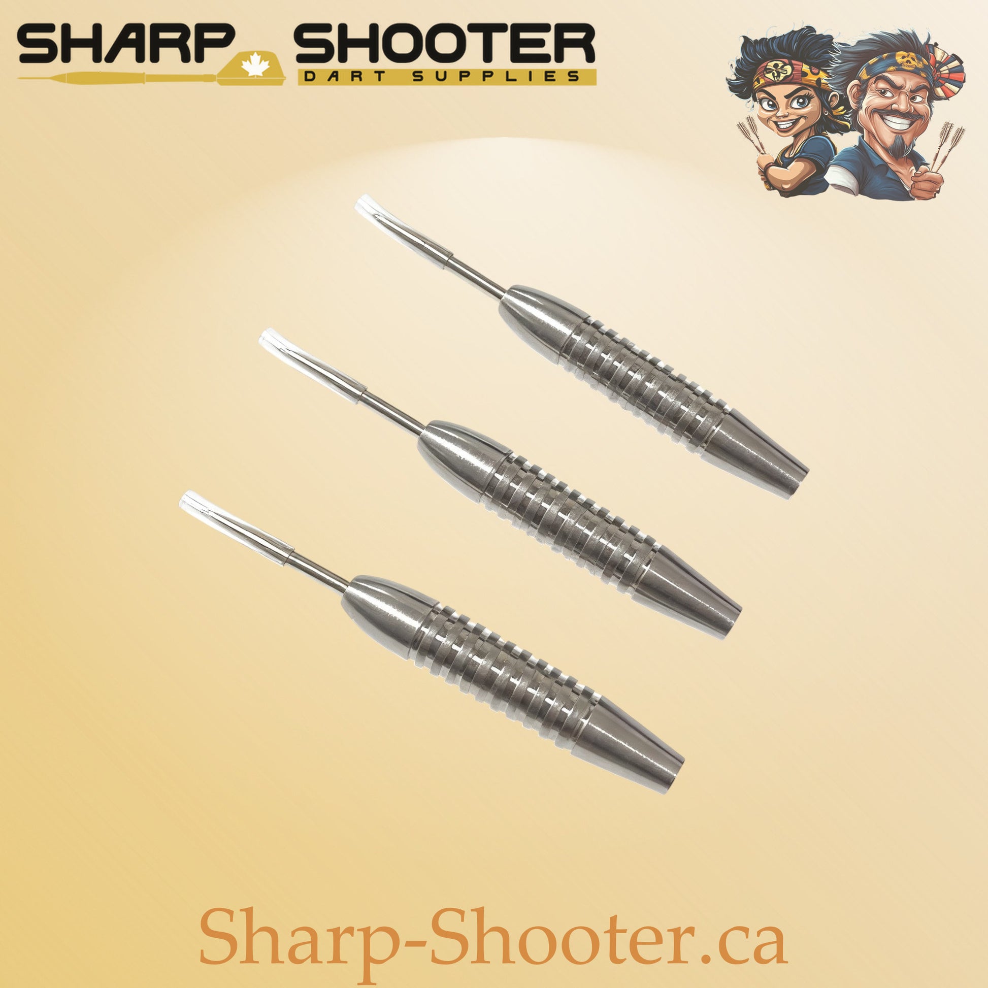 The Warden dart barrel iron silver 23.5g – straight ring grip design