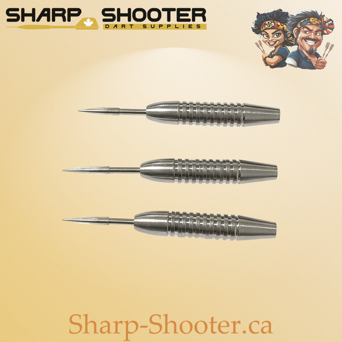 The Warden dart barrel iron silver 23.5g – straight ring grip design