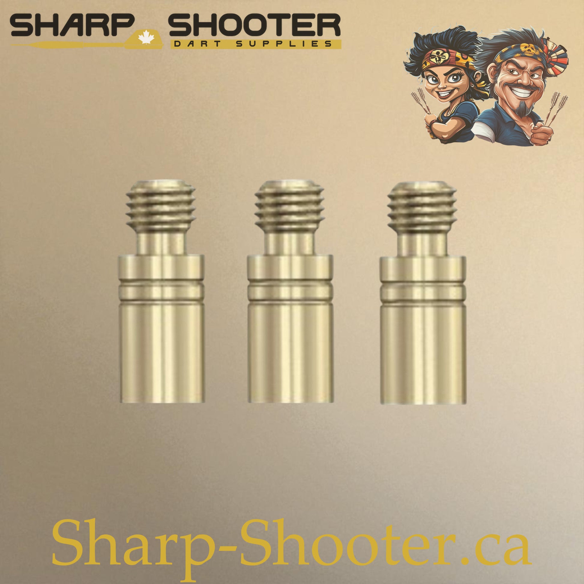 Brass 2.0g weight adjusters for darts, 3-pack – Sharp Shooter Dart Supplies