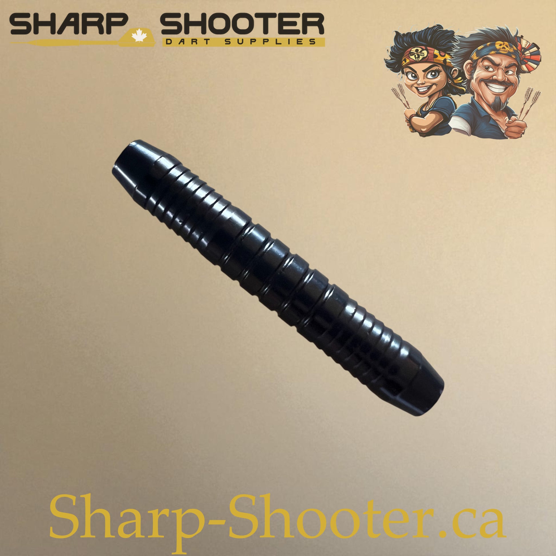Black dart barrel without weight adjuster – Sharp-Shooter