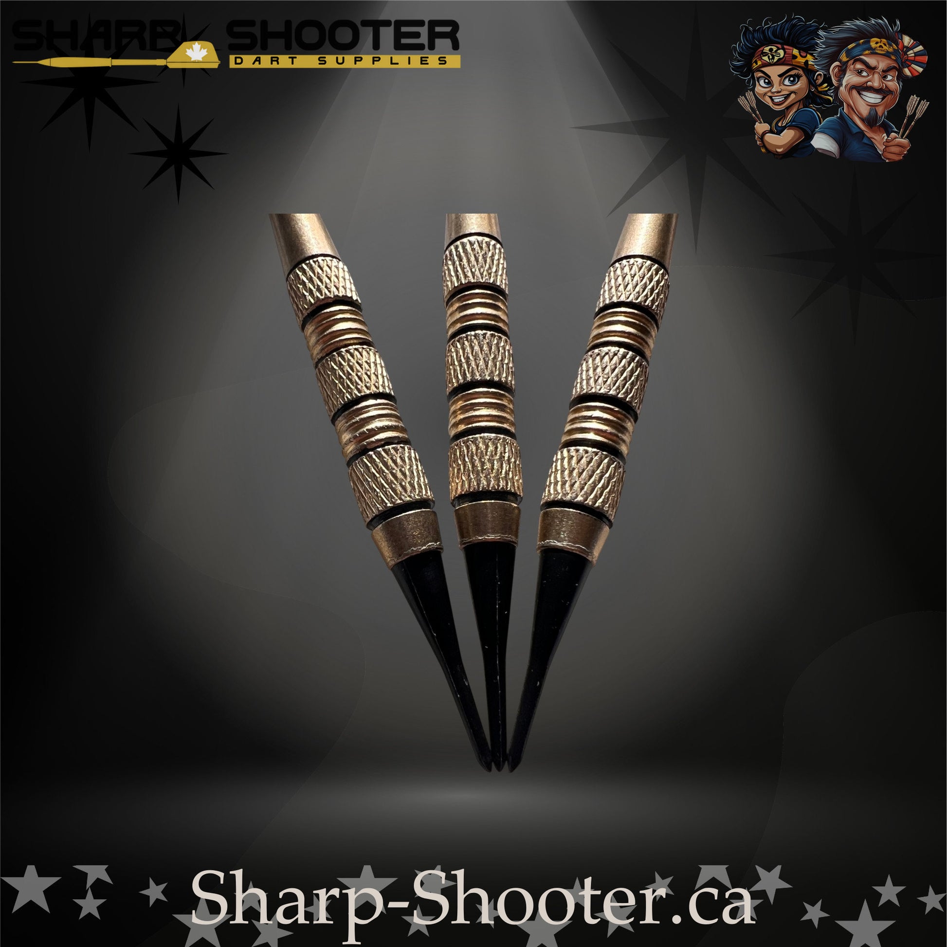 Blue Lagoon soft tip dart set featuring silver-nickel SD08 Night Forge barrels with black accent rings, clear shafts with visible air-bubble cores, and matching blue flights, displayed on a dark gradient background.”