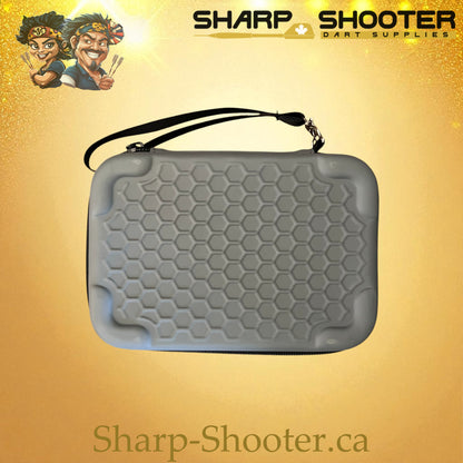The Bunker dart case AL-02 Grey — large rubber case holds 6 darts, Sharp-Shooter.ca