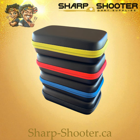 The Maverick dart case family lineup — DP-24 shown in multiple colors, Sharp-Shooter.ca