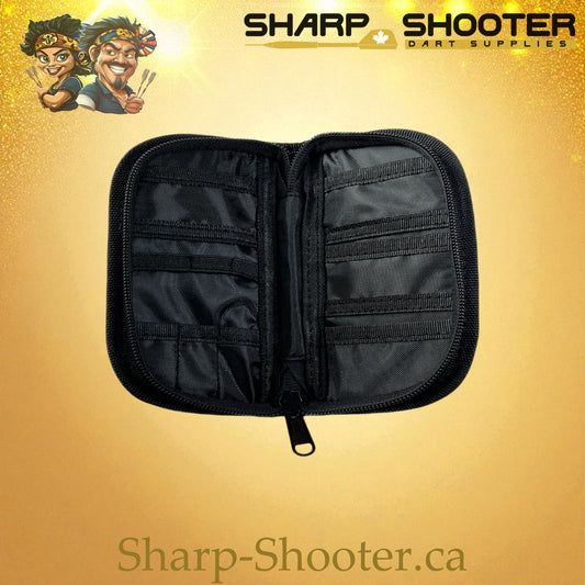The Sidearm dart case DP-22 Black — nylon etui holds 3 darts, Sharp-Shooter.ca