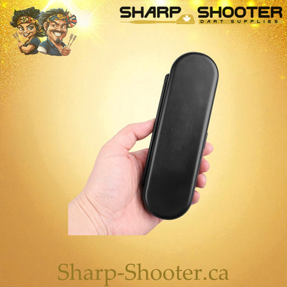 The Keeper dart case DP-31 Black — PVC clamshell case holds 3 darts, Sharp-Shooter.ca