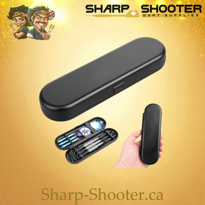 The Keeper dart case DP-31 Black — PVC clamshell case holds 3 darts, Sharp-Shooter.ca