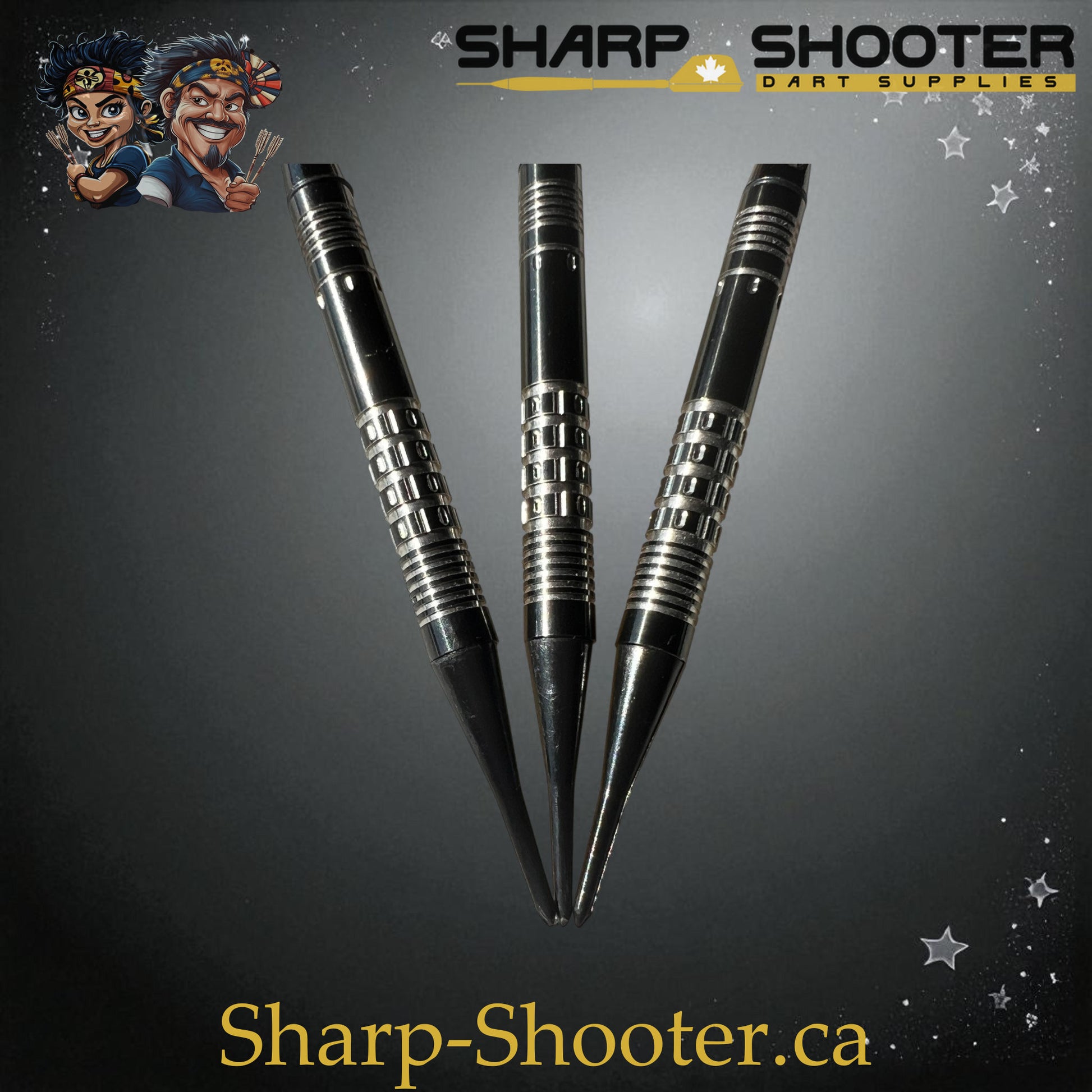 Hades Exclusive Series Soft Tip Dart Set SSD28 – 18.7g tungsten barrels with orange Tornado flights and gold protectors in Dominion case