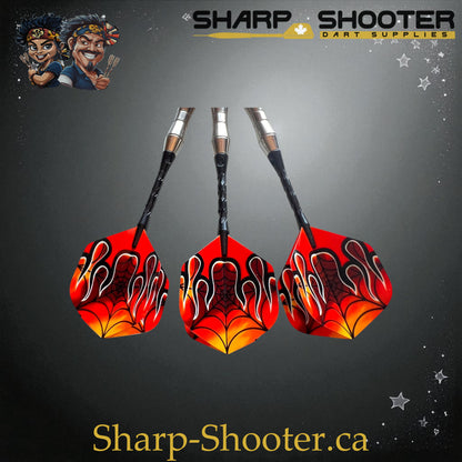 Phantom Strike Soft Tip Dart Set – Select Series SSD16 with Silver Duke barrel, 18.5g soft tip, flame flights, and black shafts